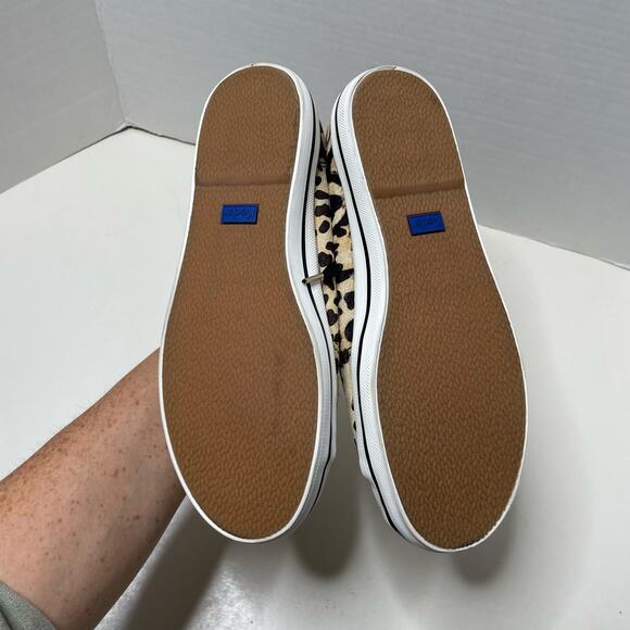 NEW Kate Spade X Keds Leopard Animal Print Cald Hair Lace Up Sneakers - Picture 4 of 6